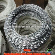 BTO-10 galvanized steel wire rot proof razor barbed wire(Factory)